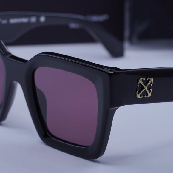 Off-White OERI13I JACKSON 1028 Square Sunglasses – Black/Burgundy main image 2